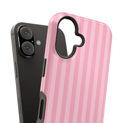 Custom Initials Bubblegum Stripes iPhone Case