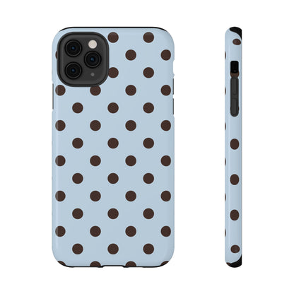 Blueberry Mocha Polka Dots iPhone Case