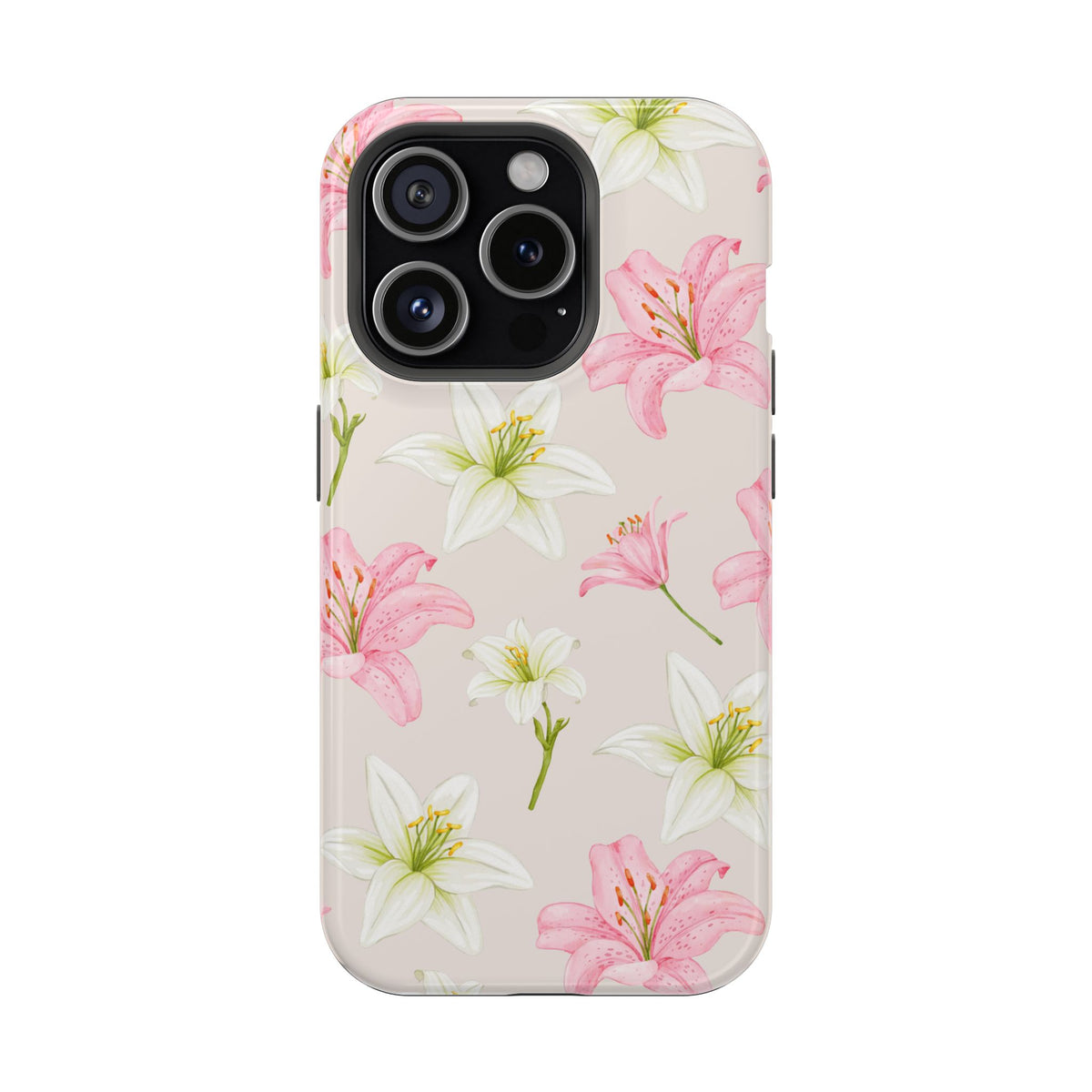 Beige Tiger Lily iPhone Case from Stella Cases