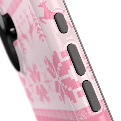 Pink Christmas Sweater iPhone Case