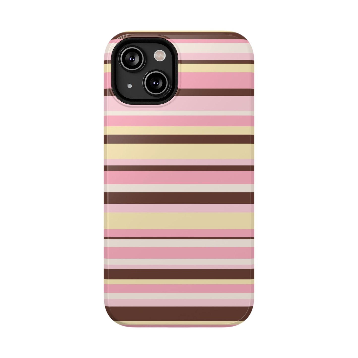 Sunday Latte Stripes iPhone Case