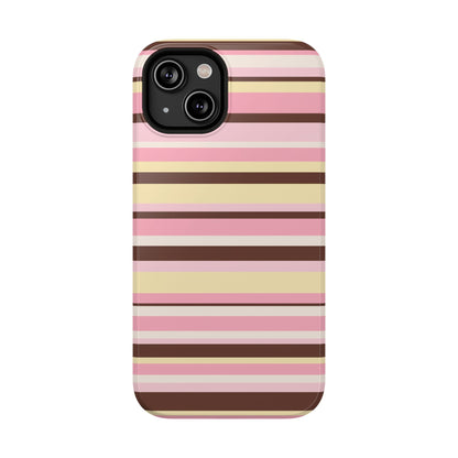 Sunday Latte Stripes iPhone Case