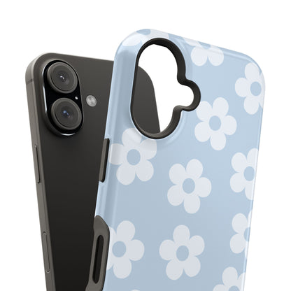 Blue Retro Flowers iPhone Case