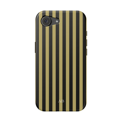 Custom Initials Wicked Stripes iPhone Case