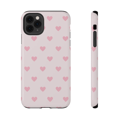 Light Pink Hearts iPhone Case