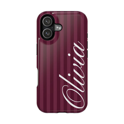 Custom Plum Stripes iPhone Case