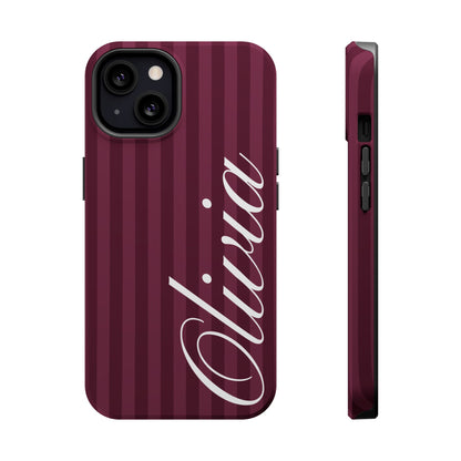 Custom Plum Stripes iPhone Case