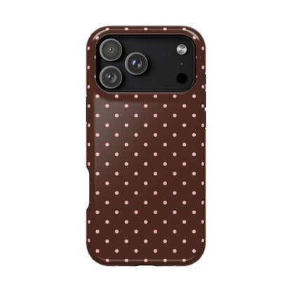 Pink Latte Mini Dots iPhone Case