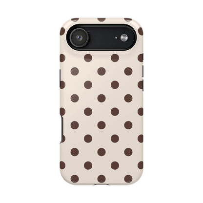Brown Polka Dots iPhone Case