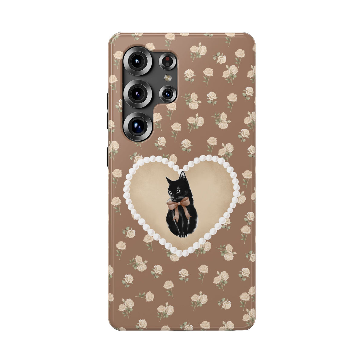 Brown Féline Roses Samsung Case