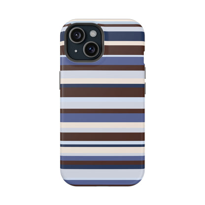 Blueberry Mocha Stripes iPhone Case