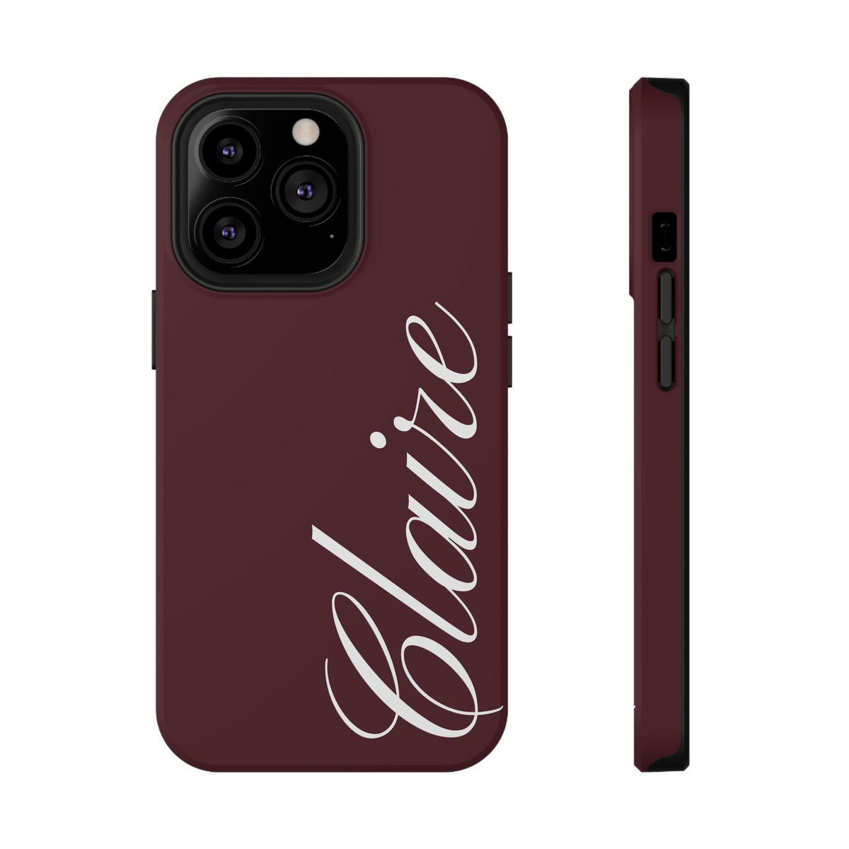 Personalized Burgundy iPhone Case