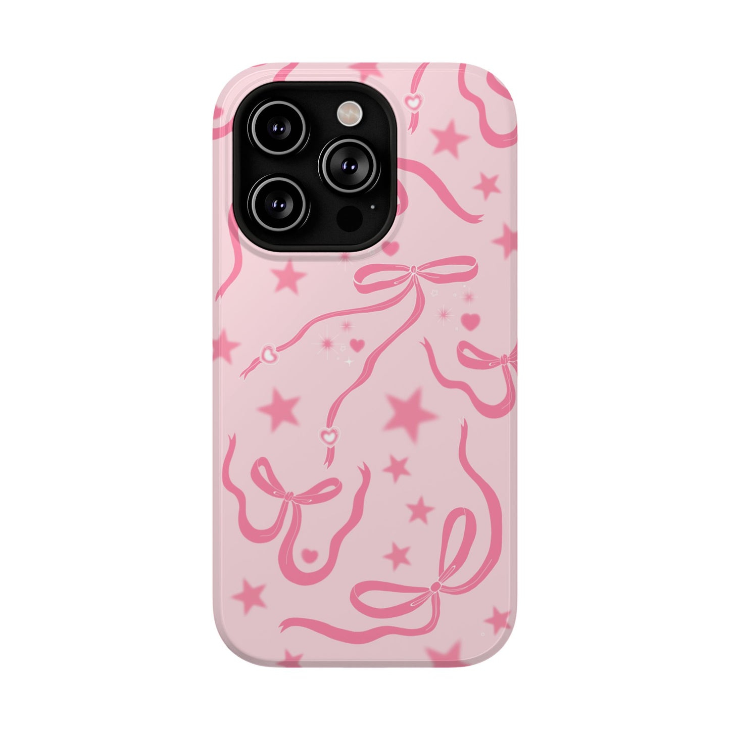Pink Cosmic Bows iPhone Case