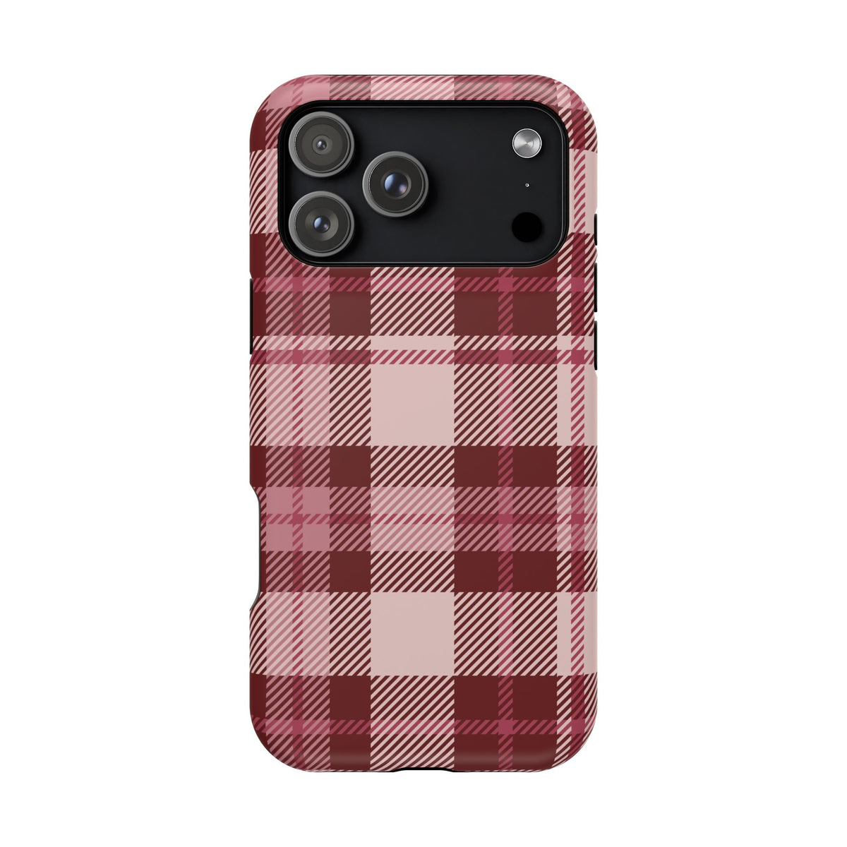 Burgundy Plaid iPhone Case