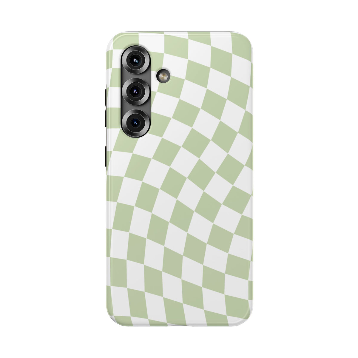 Light Green Wavy Checkered Samsung Case