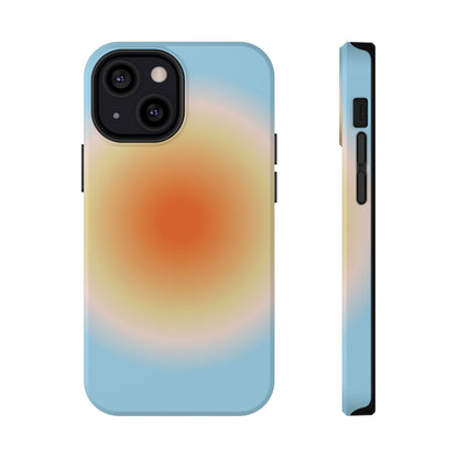 Orange & Blue Aura iPhone Case