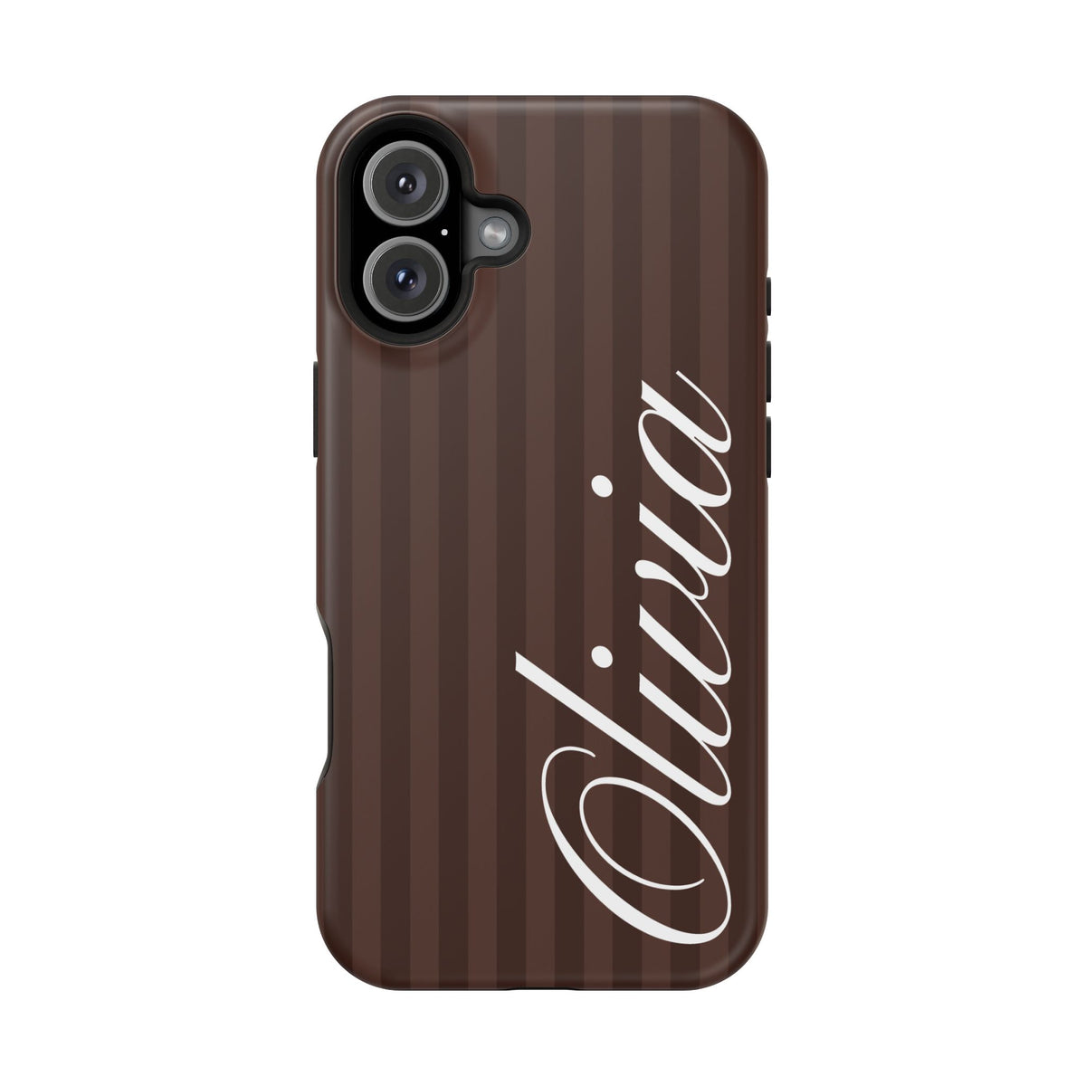 Custom Mocha Stripes iPhone Case