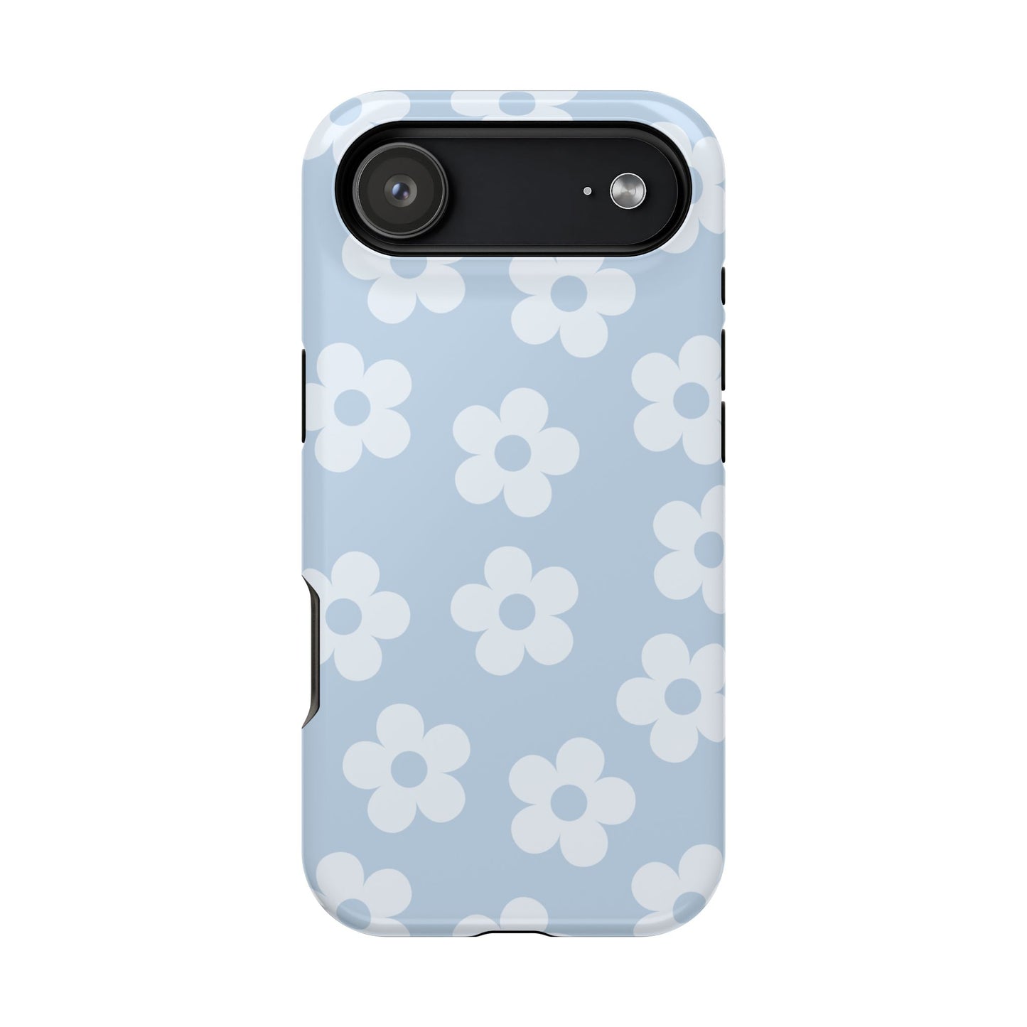 Blue Retro Flowers iPhone Case