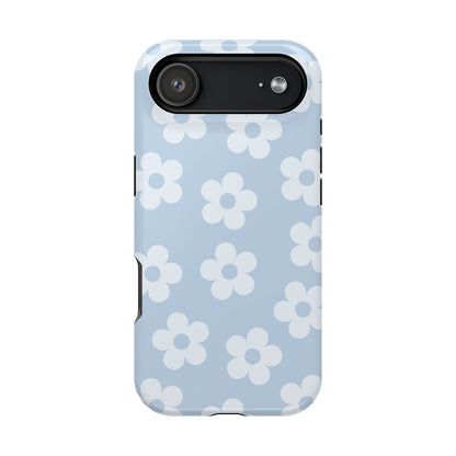 Blue Retro Flowers iPhone Case