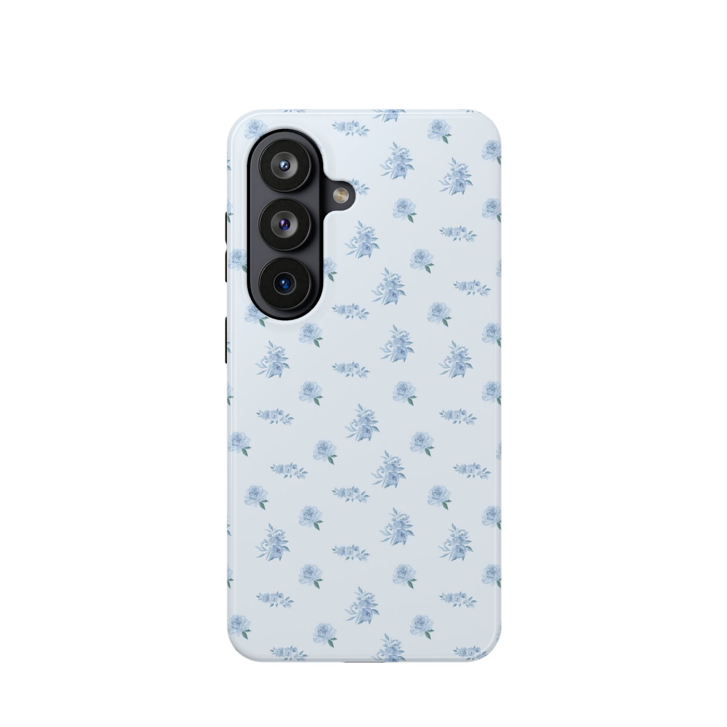 Blue Vintage Roses Samsung Case