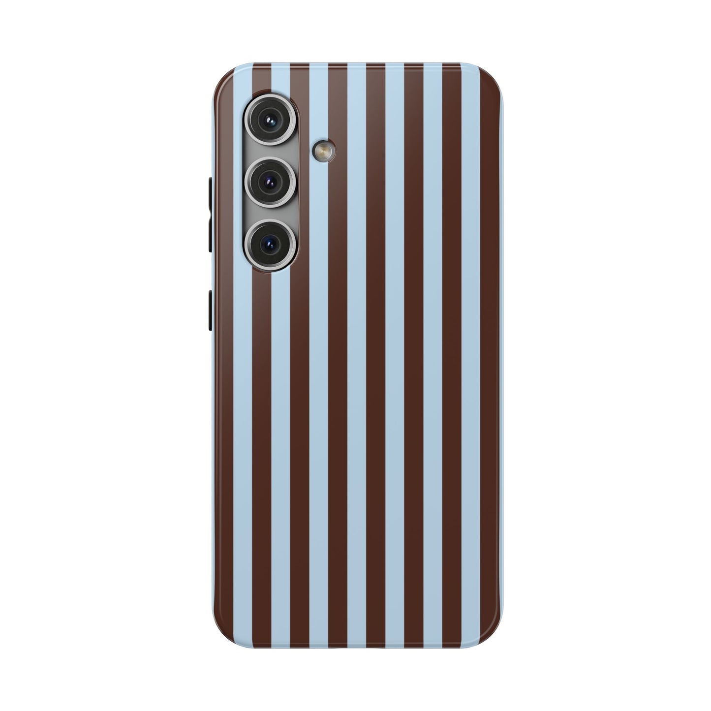 Blue Latte Stripes Samsung Case