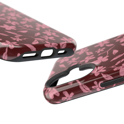 Burgundy Petals iPhone Case