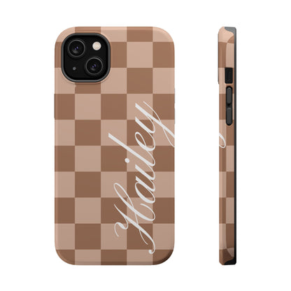 Custom Toffee Checkered iPhone Case