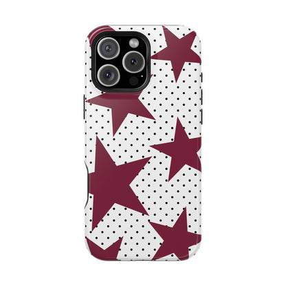 Burgundy Star iPhone Case