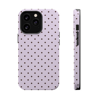 Berry Mocha Mini Dots iPhone Case