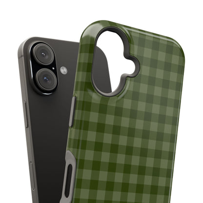 Green Gingham iPhone Case