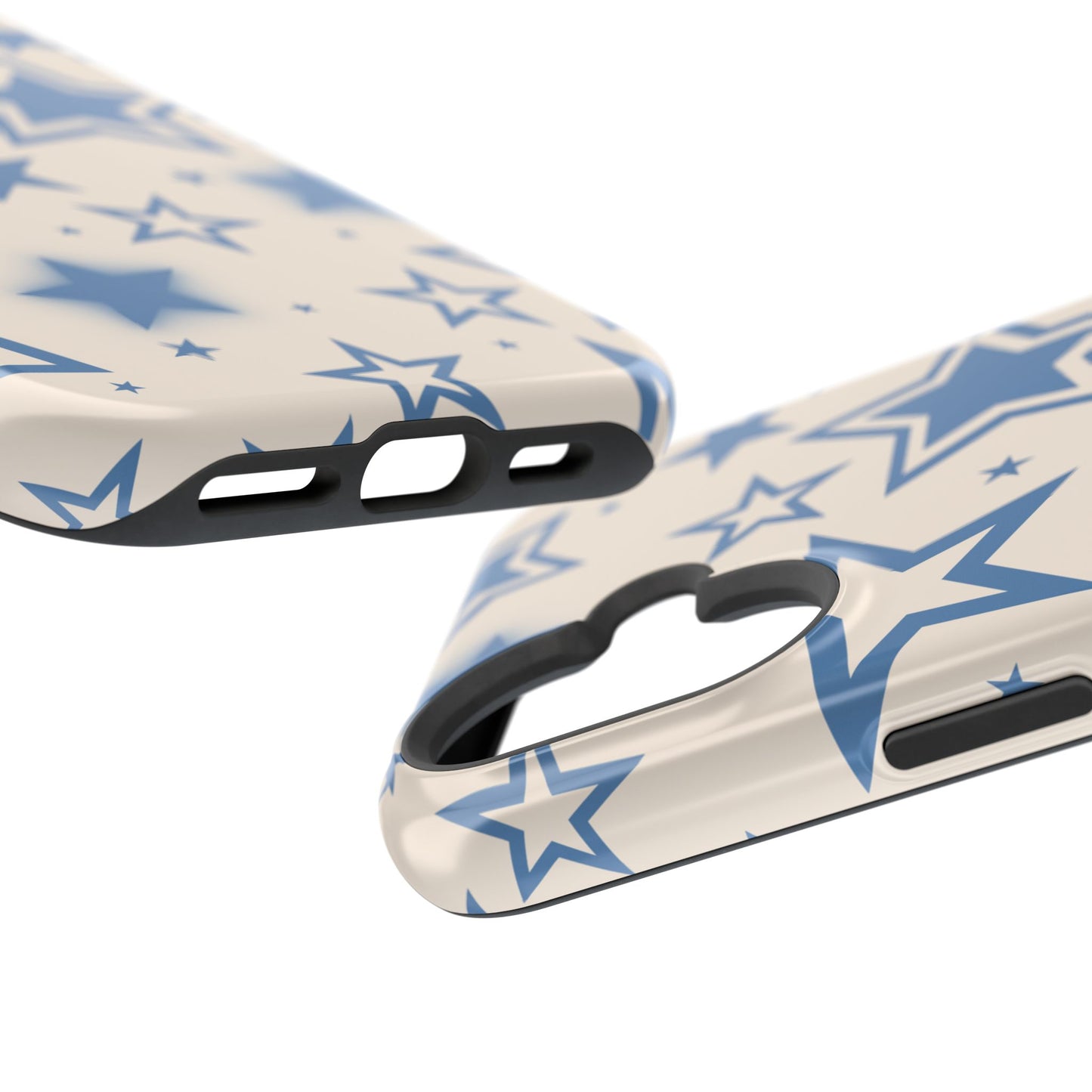 Beige & Blue Stardust iPhone Case