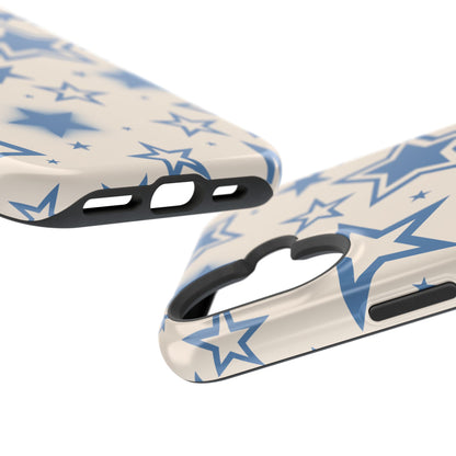 Beige & Blue Stardust iPhone Case