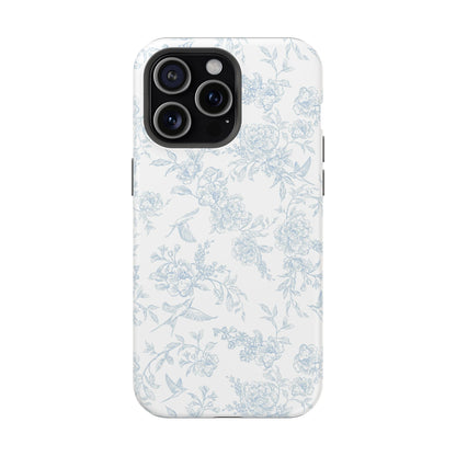 French Blue Toile iPhone Case