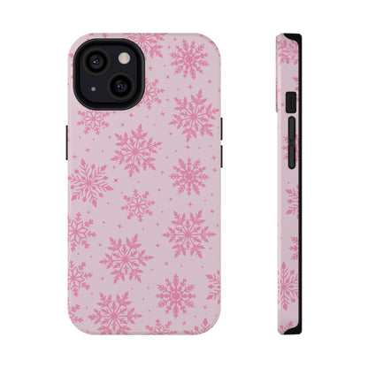Pink Snowflakes iPhone Case