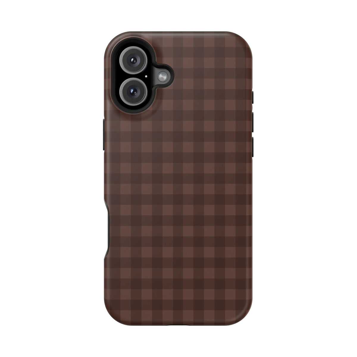 Brown Gingham iPhone Case