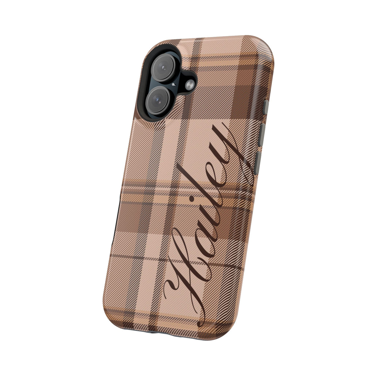 Custom Toffee Plaid iPhone Case
