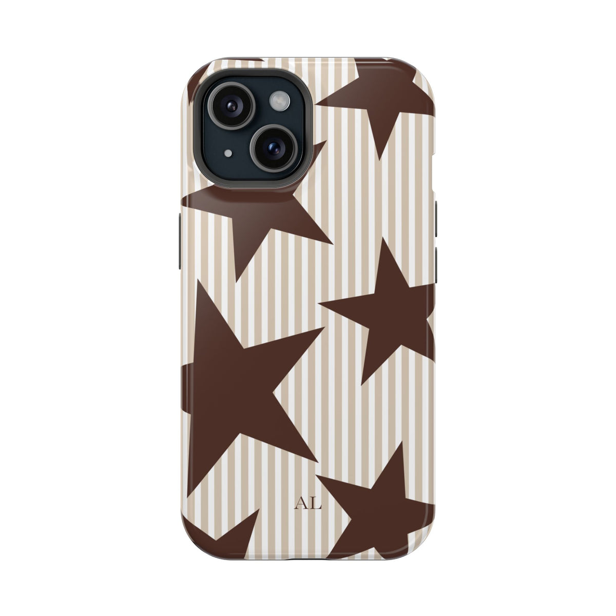 Custom Initials Mocha Star iPhone Case