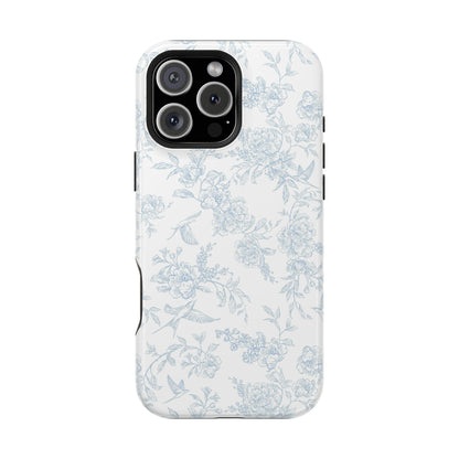 French Blue Toile iPhone Case