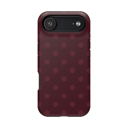 Burgundy Polka Dots iPhone Case