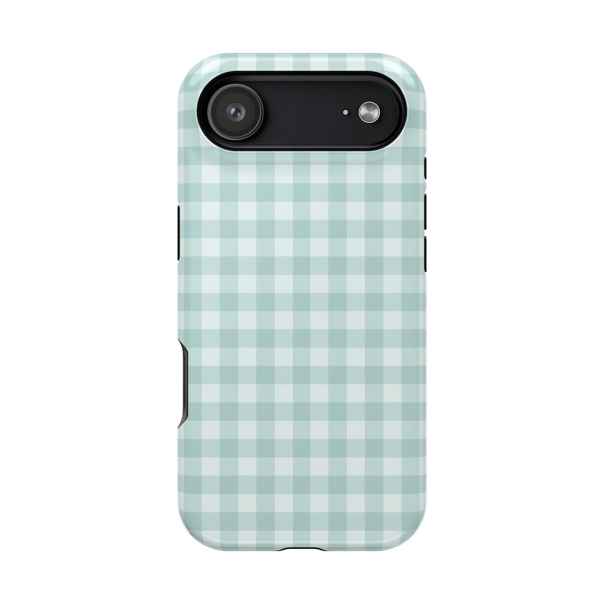 Teal Mini Gingham iPhone Case