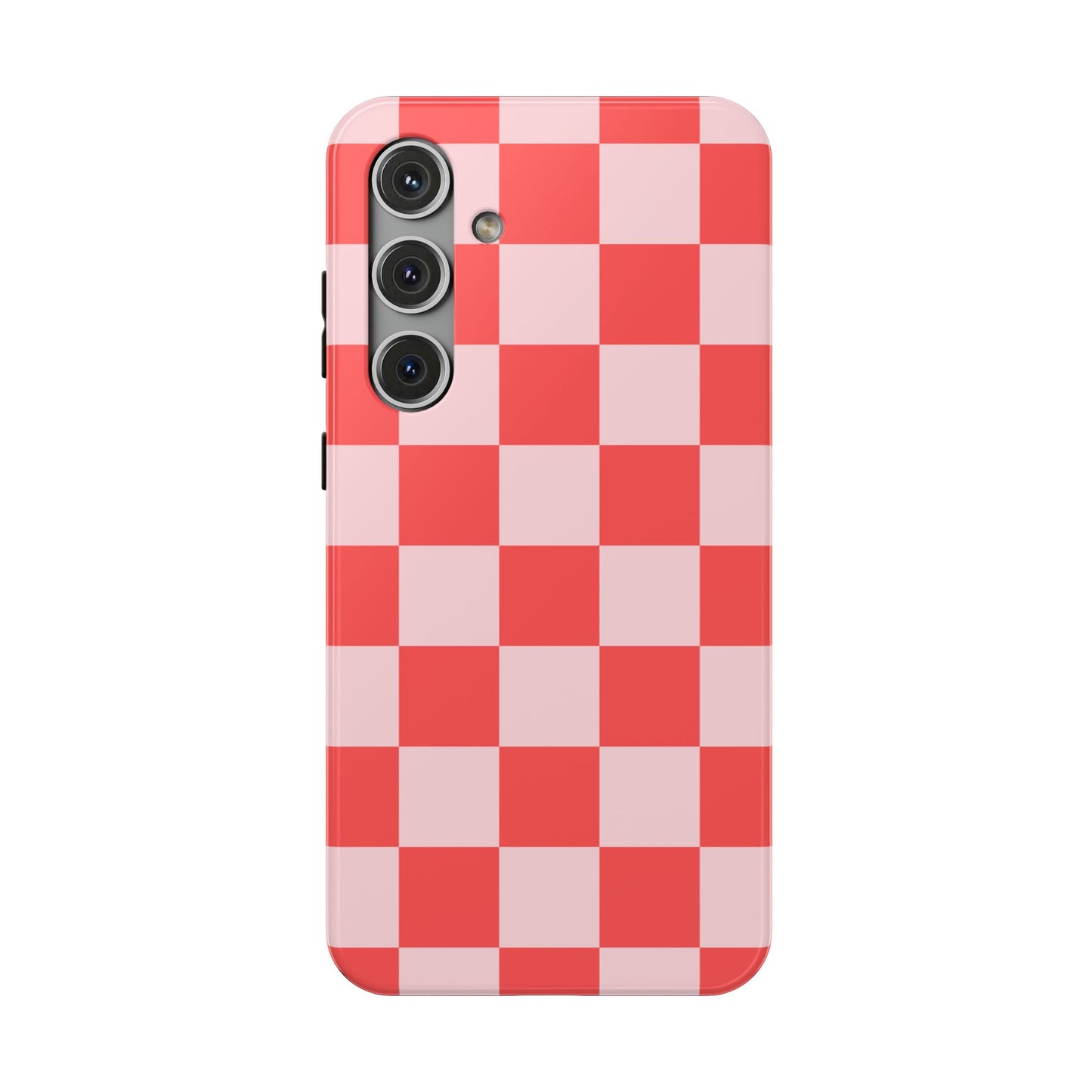 Red & Pink Checkered Samsung Case