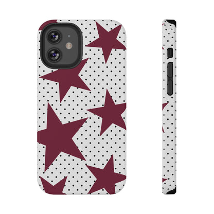 Burgundy Star iPhone Case