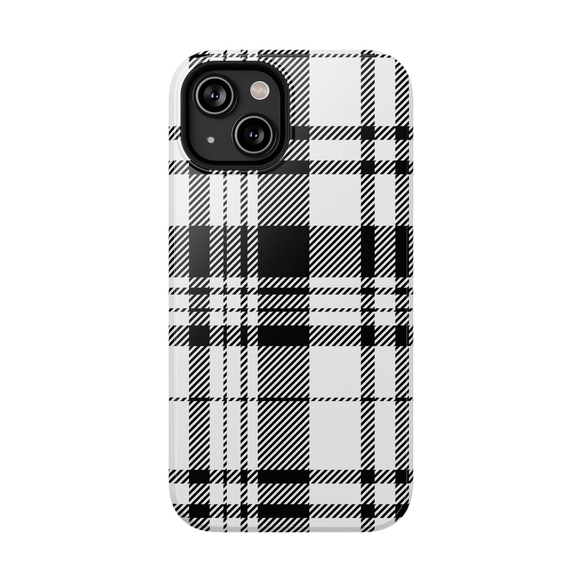 Black Plaid iPhone Case