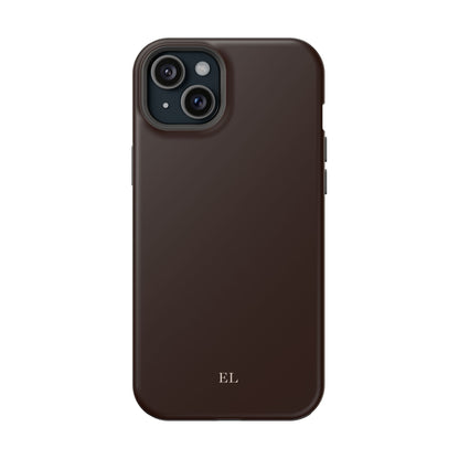 Custom Initials Mocha iPhone Case