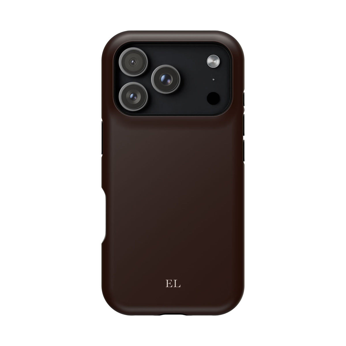 Custom Initials Mocha iPhone Case