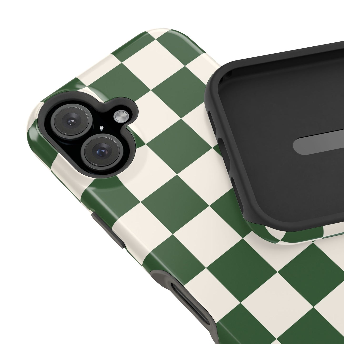 Green Checkered iPhone Case