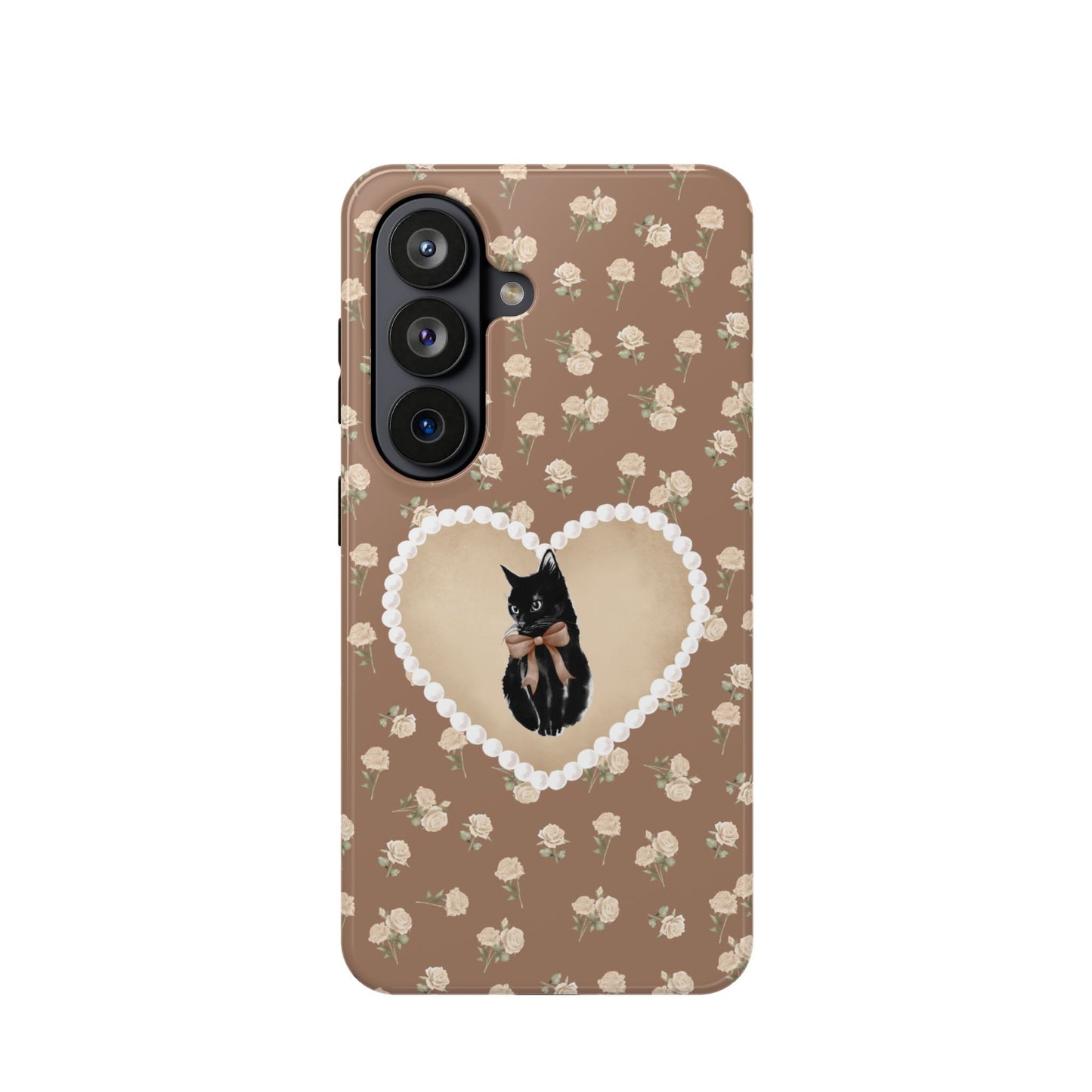 Brown Féline Roses Samsung Case