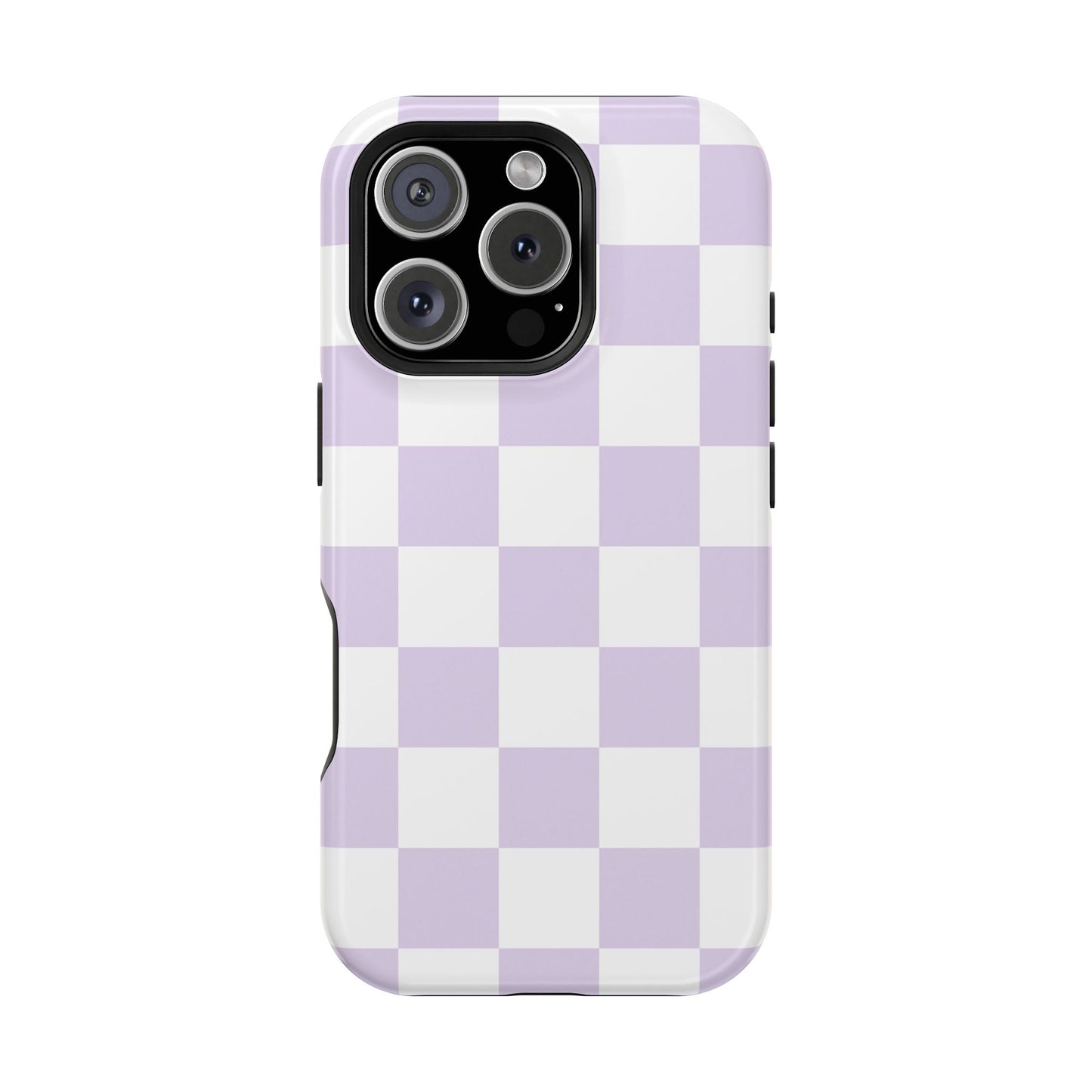 Pastel Purple Checkered iPhone Case