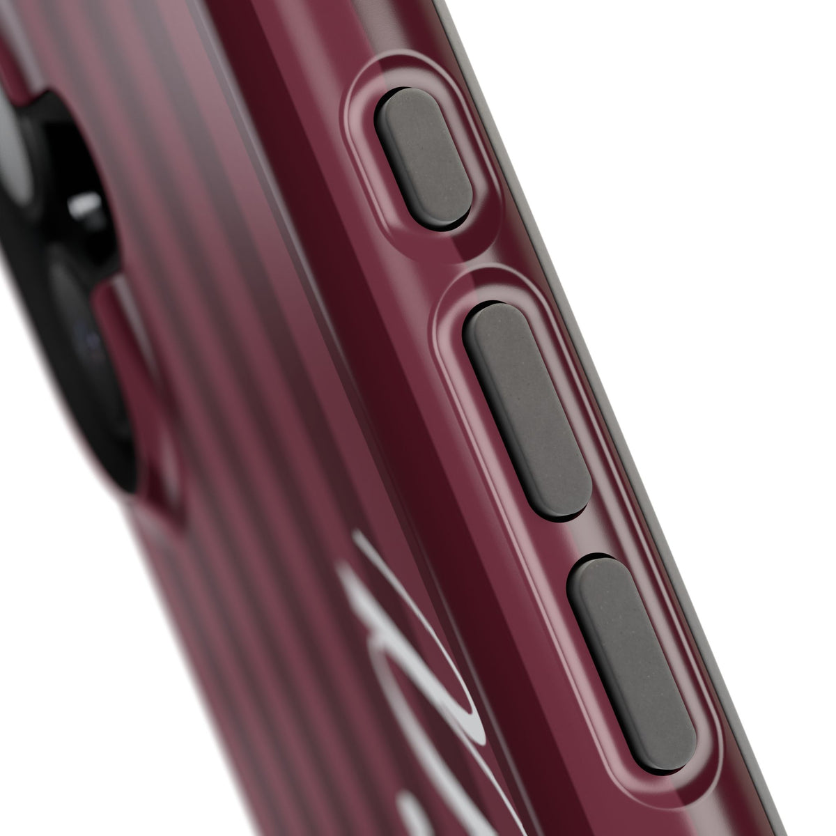 Custom Burgundy Stripes iPhone Case