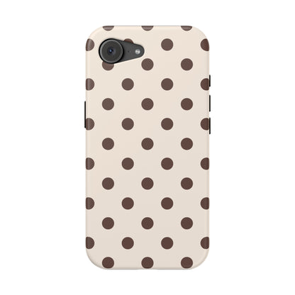 Brown Polka Dots iPhone Case